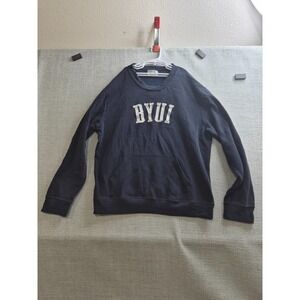 Vintage Know Wear Sweatshirt Mens 2XL Navy Blue Brigham Young University Classic